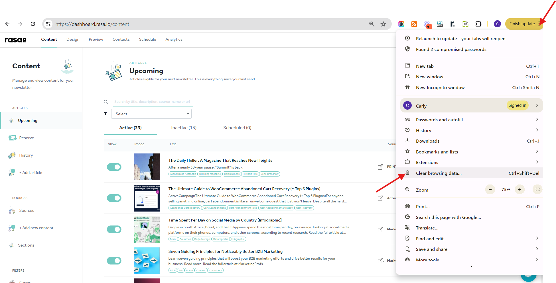 google chrome cache